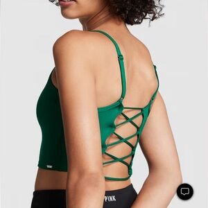 PINK Victoria's Secret Emerald Green Tank Bralette